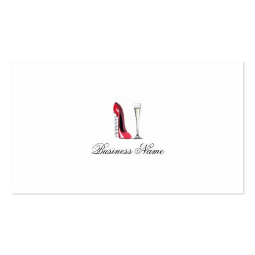Stiletto Shoe Art Business Cards (back side)