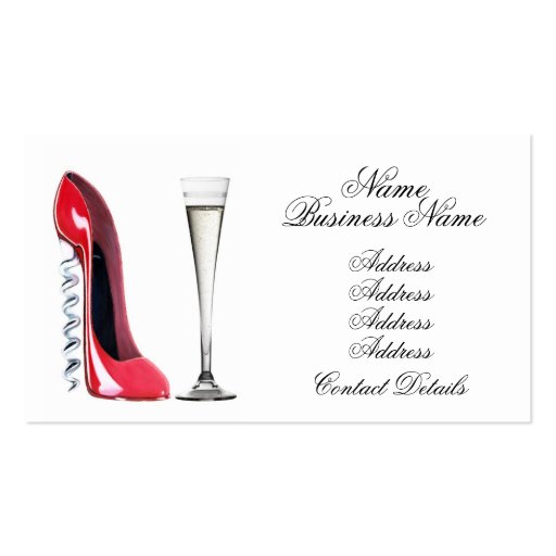 Stiletto Shoe Art Business Cards (front side)