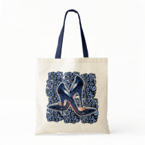 Stiletto's Blue Cat Spots Canvas Bag