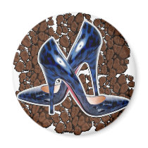 Stiletto's Brown Cat Spots Refrigerator Magnet
