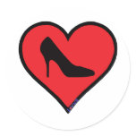 stilettos round stickers