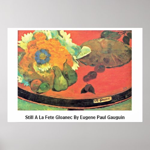 Still A La Fete Gloanec By Eugene Paul Gauguin Print
