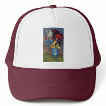 Still A Vase With Daisies And Anemones By Vincent Trucker Hats