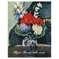 Still Delft Vase With Flowers By Paul Cézanne Flyer