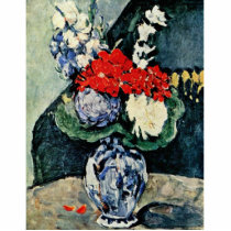 Still Delft Vase With Flowers By Paul Cézanne Photo Sculptures