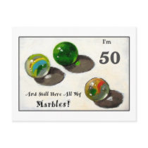 STILL HAVE MY MARBLES AT FIFTY postcards