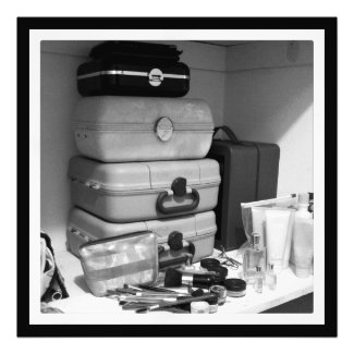 Still life B/W Photograph of Makeup Collection