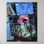 Still Life Before an Open Window, by Juan Girs Poster
