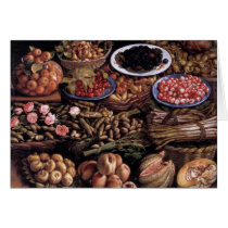 Still Life by Vincenzo Campi Greeting Cards