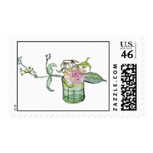 Still Life Camellia in a Glass Postage