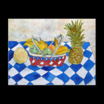 still life fruit basket art postcard by dereklovessheila still life fruit basket art postcard