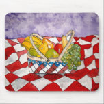 still life fruit basket art watercolor mousepad