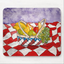 still life fruit basket art watercolor mousepad