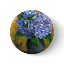 Still Life Hydrangeas buttons by Artist_Lenora Still Life Hydrangeas buttons