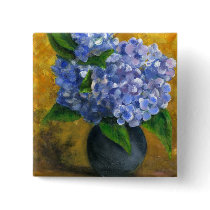 Still Life Hydrangeas buttons by Artist_Lenora Still Life Hydrangeas buttons