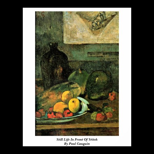 Still Life In Front Of Stitch By Paul Gauguin Poster