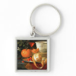 Still life of an orange keychains