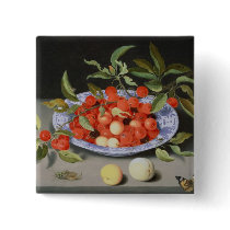 Still Life of Cherries and Peaches Pin