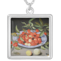 Still Life of Cherries and Peaches Pendant