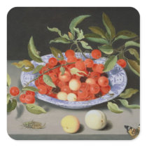 Still Life of Cherries and Peaches Stickers