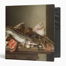 Still Life of Fish on a Table Vinyl Binders