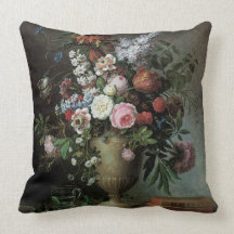 Still Life of Flowers Pillow