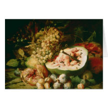 Still Life of Fruit on a Ledge Cards