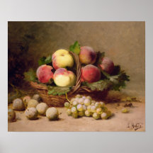Still life of fruit print