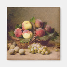 Still life of fruit refrigerator magnets