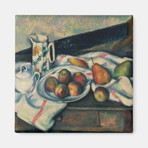 Still Life of Peaches and Pears, 1888-90 Fridge Magnet