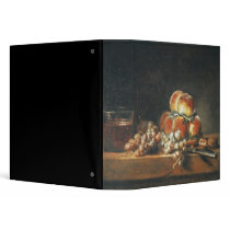 Still Life of Peaches, Nuts, Grapes Vinyl Binders