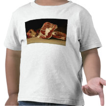 Still life of Sheep's Ribs and Head Tshirts