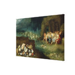 Still life of shells with the Feast of the Gods Stretched Canvas Print