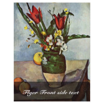 Still Life Of Tulips And Apples By Paul Cézanne Flyers