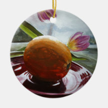 Still Life Orange Christmas Ornaments