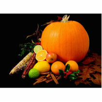 Still Life Picture Of A Pumpkin And Other Various photo sculptures