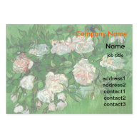 Still life - Pink Roses  by Vincent van Gogh Business Card Template
