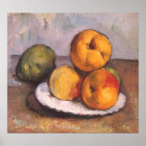 Still Life, Quince, Apples, Pears by Paul Cezanne Poster