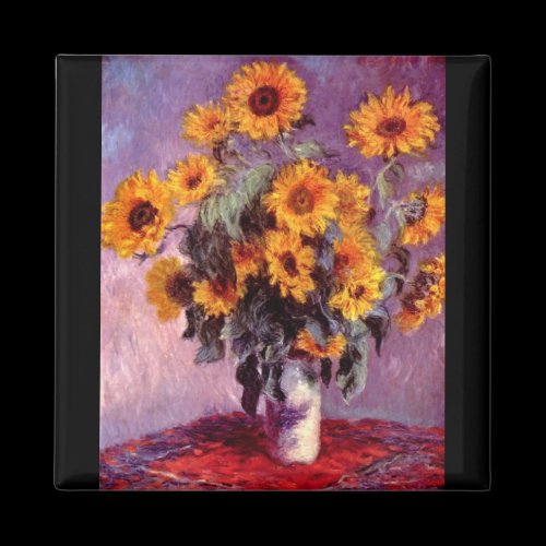 Still life: Sunflowers by Claude Monet Fridge Magnet