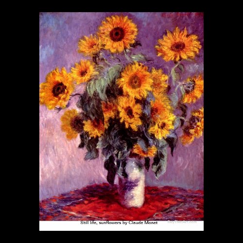 Still life, sunflowers by Claude Monet Poster