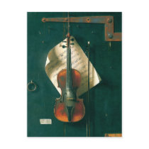 Still Life: The Old Violin by Harnett Post Cards