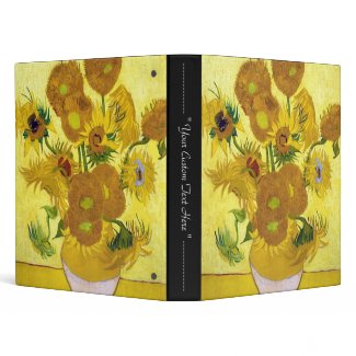 Still Life - Vase with Fifteen Sunflowers van gogh Vinyl Binders