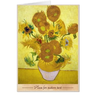 Still Life - Vase with Fifteen Sunflowers van gogh Card