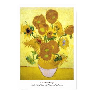 Still Life - Vase with Fifteen Sunflowers van gogh Print