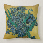 Still Life: Vase with Irises by Vincent van Gogh Throw Pillow