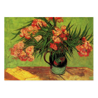 Still Life Vase with Oleanders and Books, Van Gogh Business Card