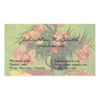 Still Life Vase with Oleanders and Books, Van Gogh Business Cards