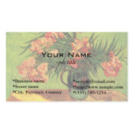 Still Life Vase with Oleanders and Books, Van Gogh Business Card Templates