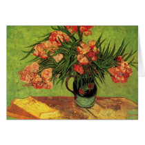 Still Life Vase with Oleanders and Books -Van Gogh Cards