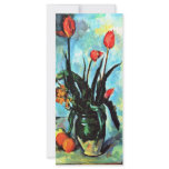 Still Life Vase With Tulips By Paul Cézanne Customized Rack Card